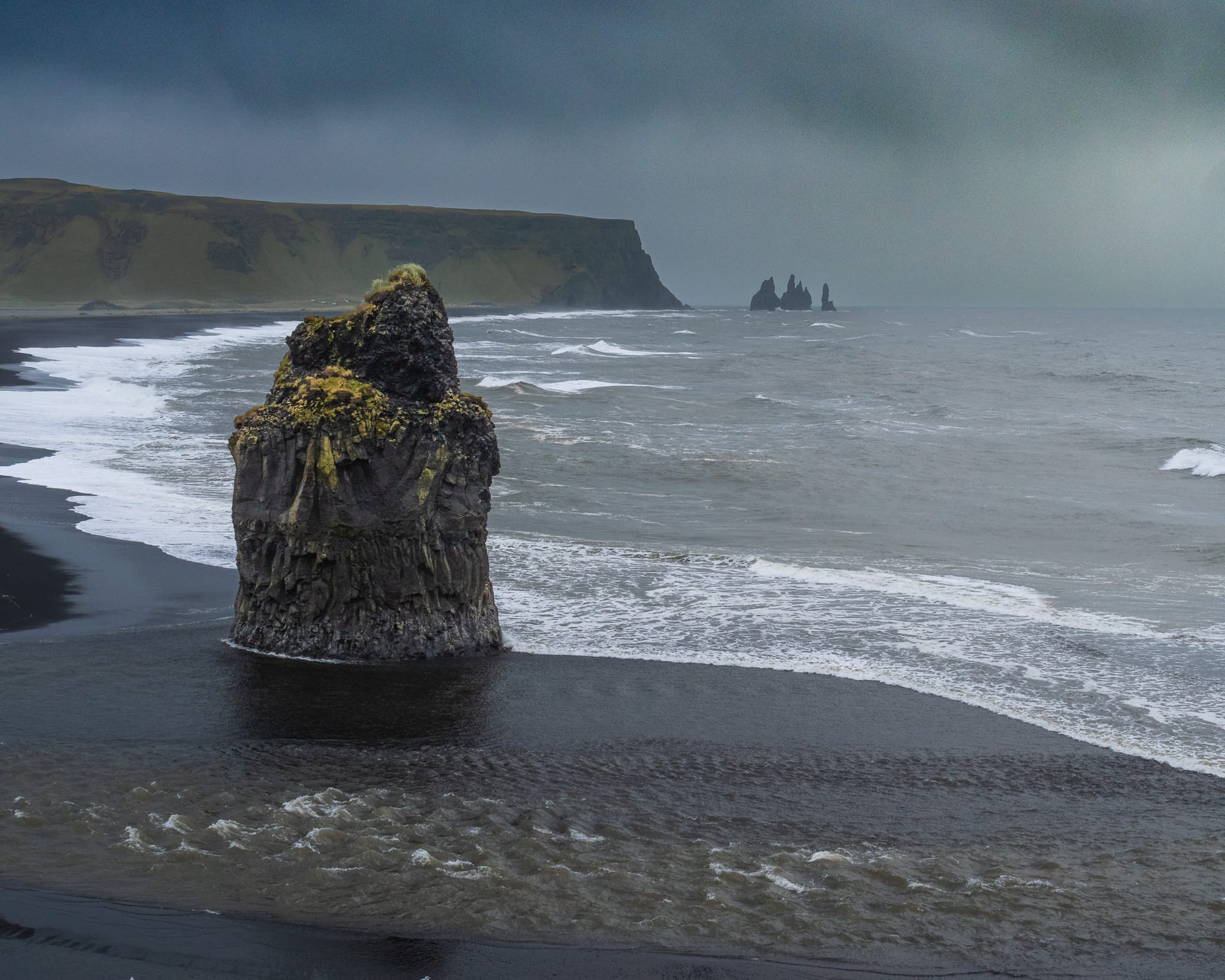 Black Sand and Sea Stacks