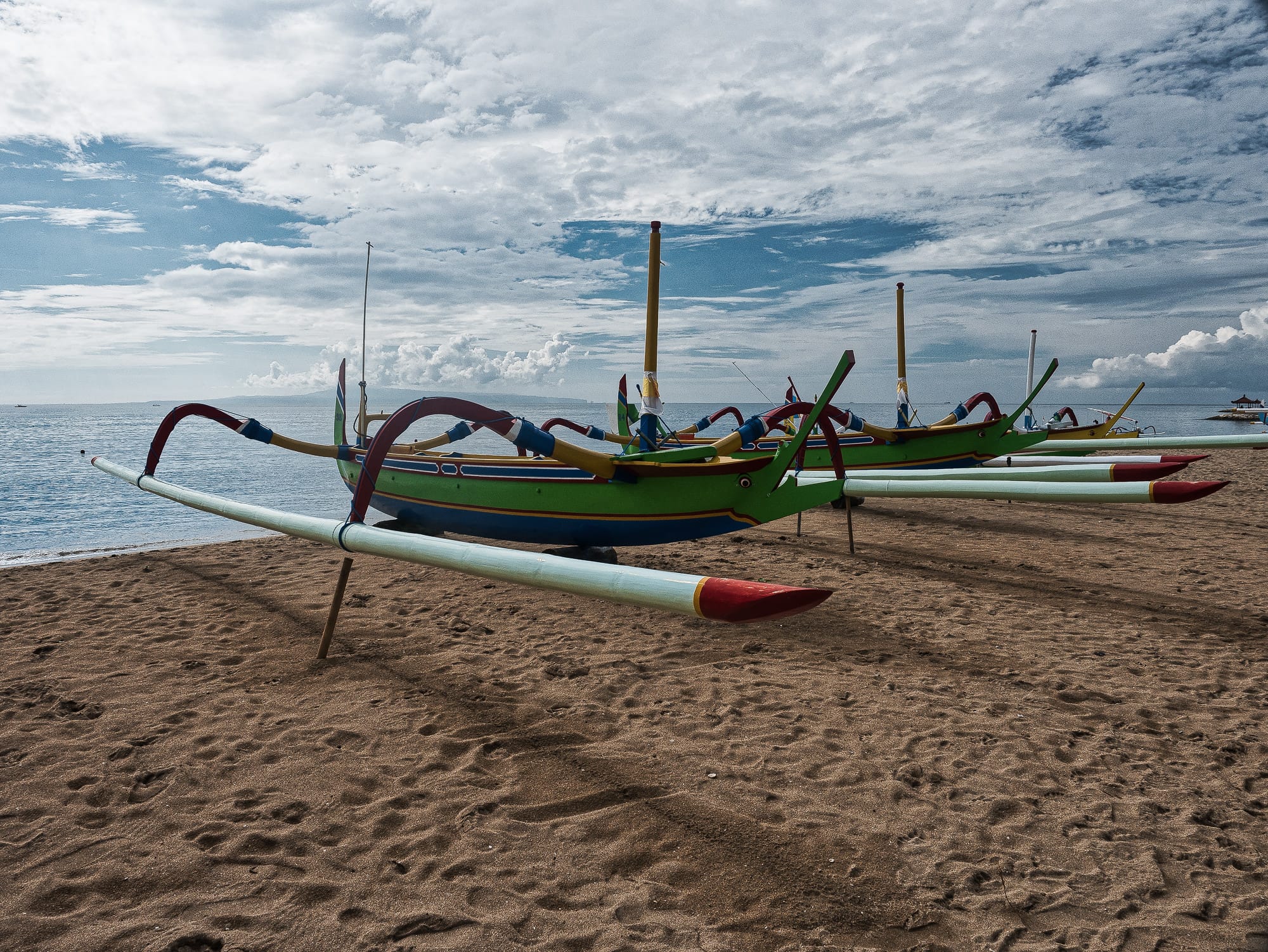 Boats on Sanur Beach